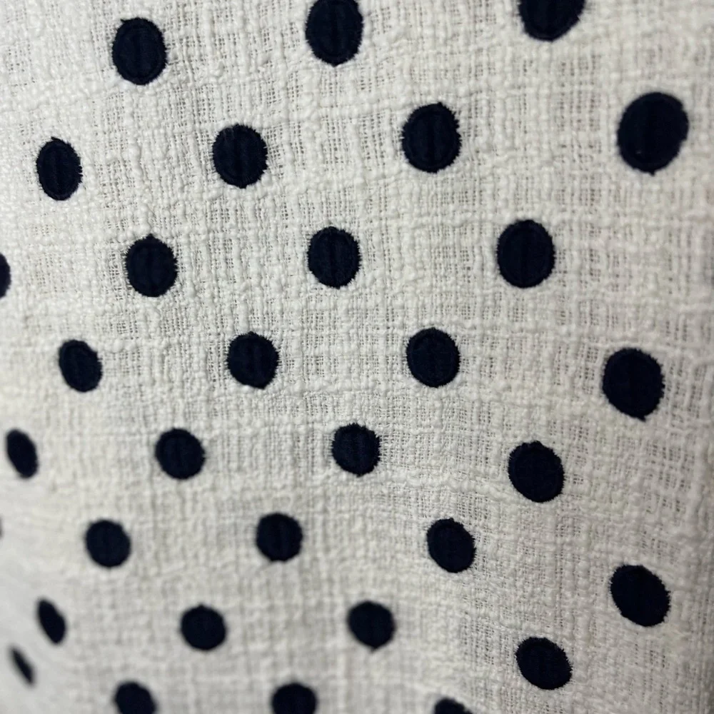 J Crew Polk a Dot Pencil Skirt Zipper Closure Business Casual Size 0 Petite